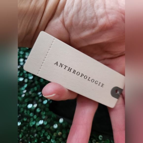 Sz 8 Varun Bahl Green Sequin Dress w/Applique NWT - Picture 5 of 11